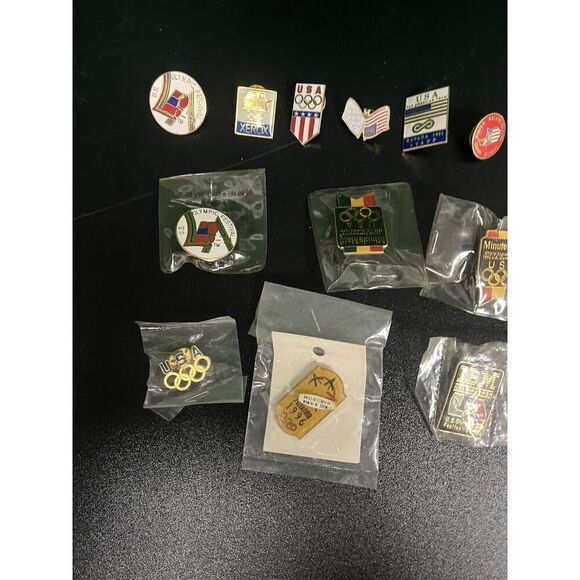 BADGE COLLECTION vintage metal enamel pin Olympic Late 1990s USA - Picture 5 of 12